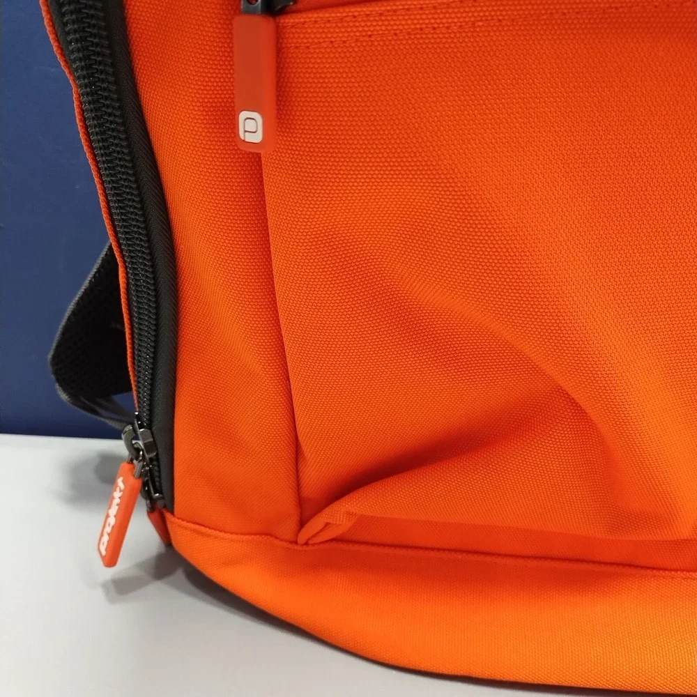Projekt Klark Unisex Backpack Orange Gray Padded Shoulder Straps Water Resistant